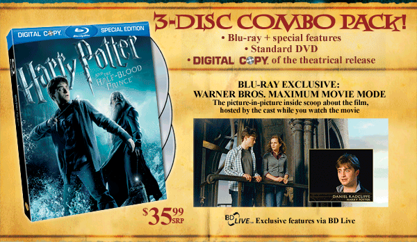 Harry Potter and the Half-Blood Prince Blu-ray ad